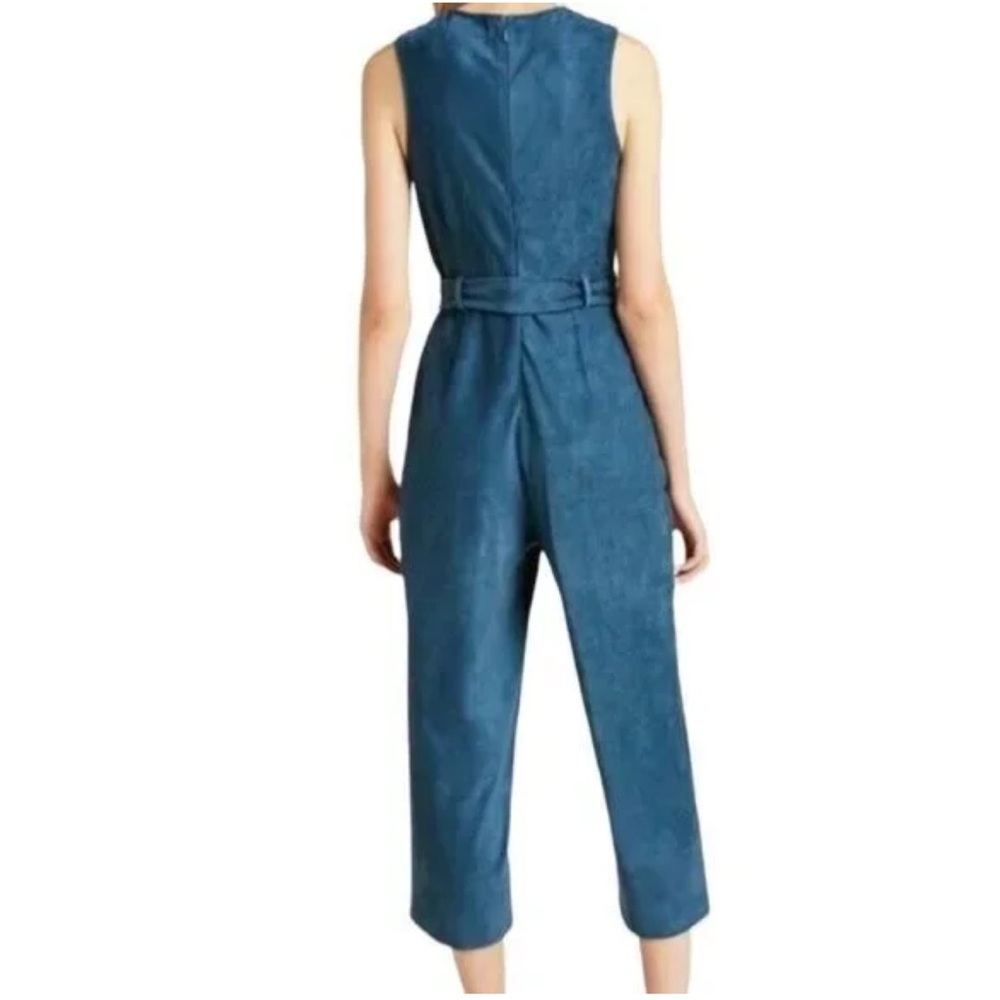 Anthropologie Faux Suede Blue Jumpsuit XS - Picture 2 of 7